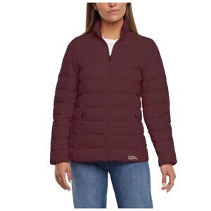 Eddie Bauer Women's Puffer Jacket in Deep Burgundy